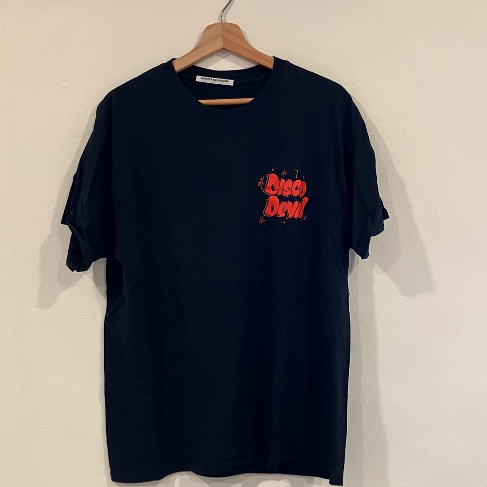 Bianca Chandon Black T-Shirt with Red Graphic non smoking pet free home